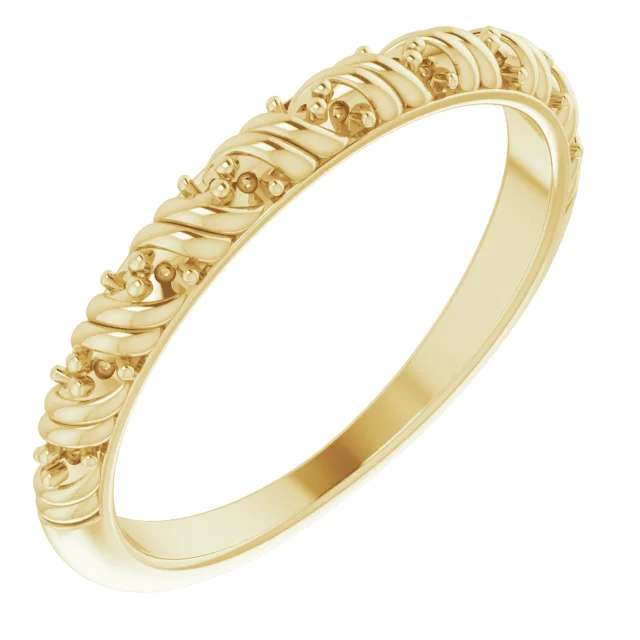 Soft Form band in 14K White Gold | Haejin Jewelry Brooklyn