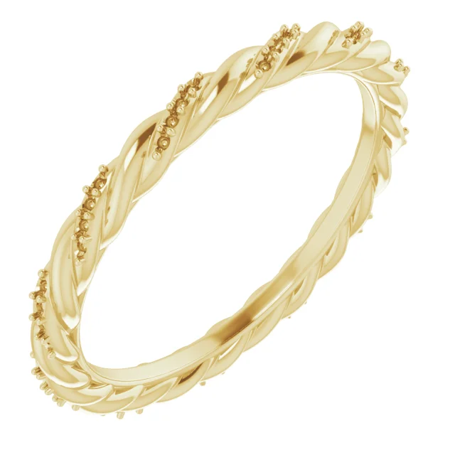 Rope Eternity Band  band in 14K White Gold | Haejin Jewelry Brooklyn