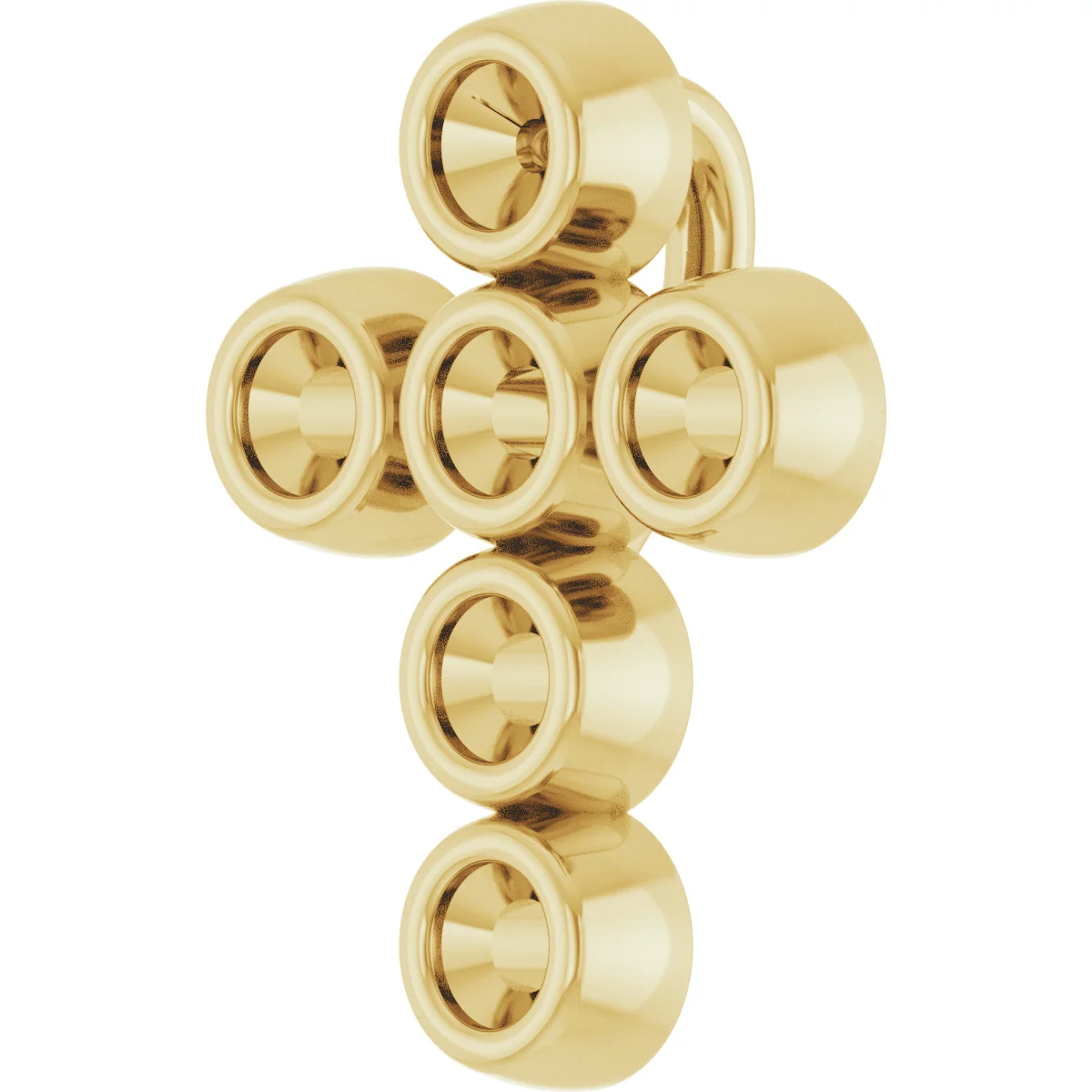Bezel-Set Cross Necklace or Pendant view 2