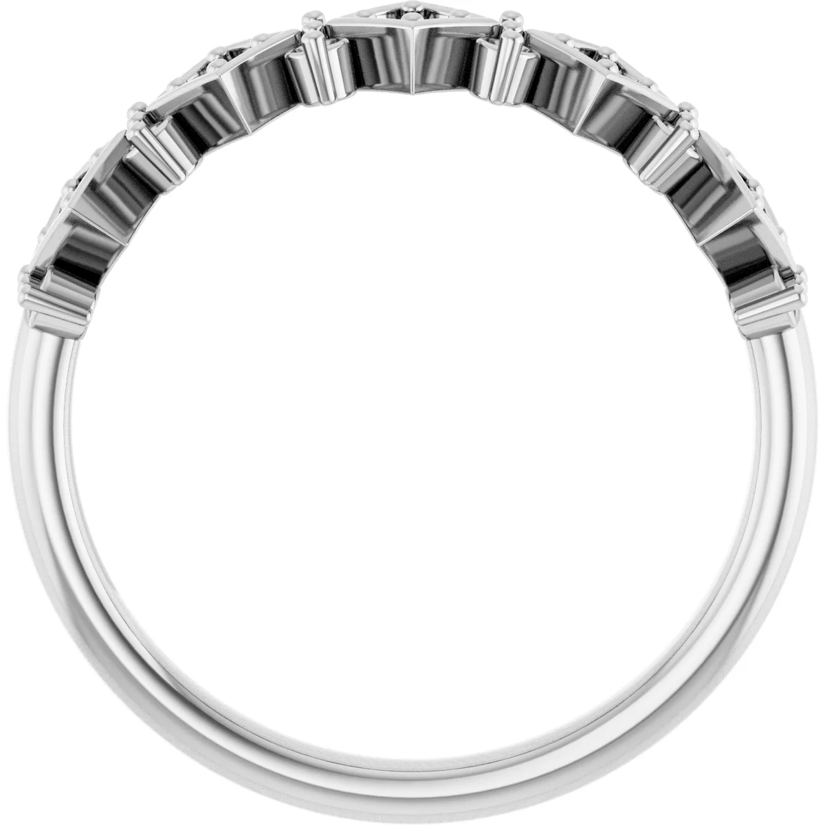 Geometric Five-Stone Anniversary Band view 2