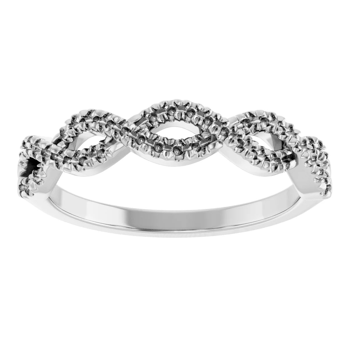 French-Set Infinity-Inspired Anniversary Band view 3