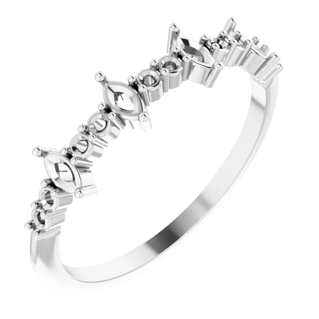 Accented Anniversary Band  engagement ring setting