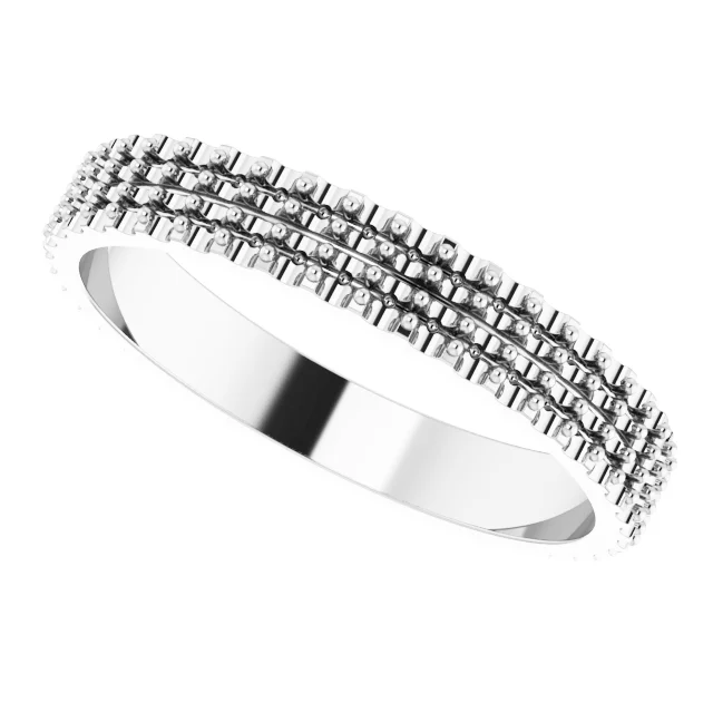 Double Row Eternity Band view 5