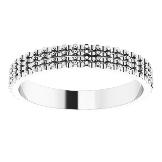 Double Row Eternity Band view 3