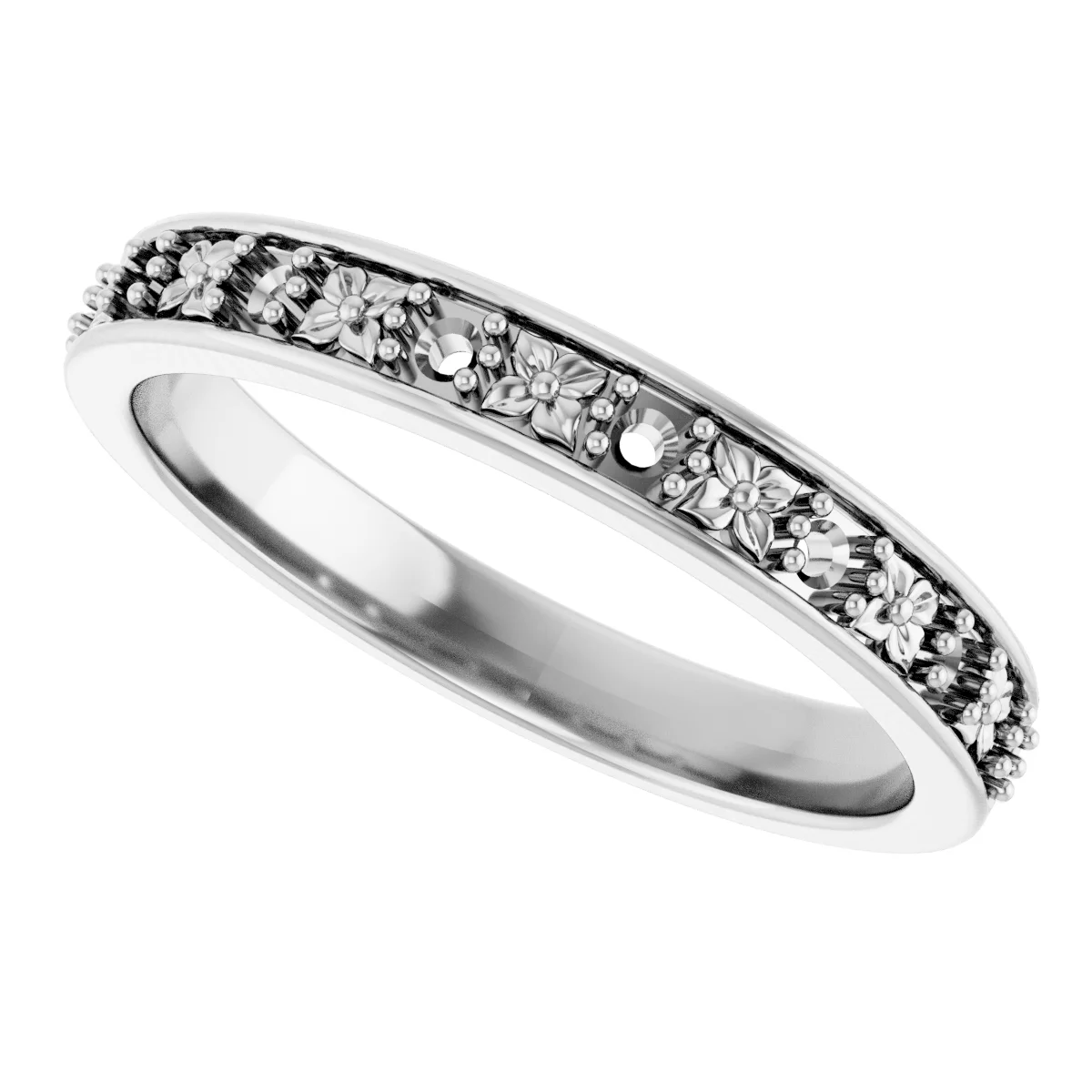 Floral-Inspired Anniversary Band view 5