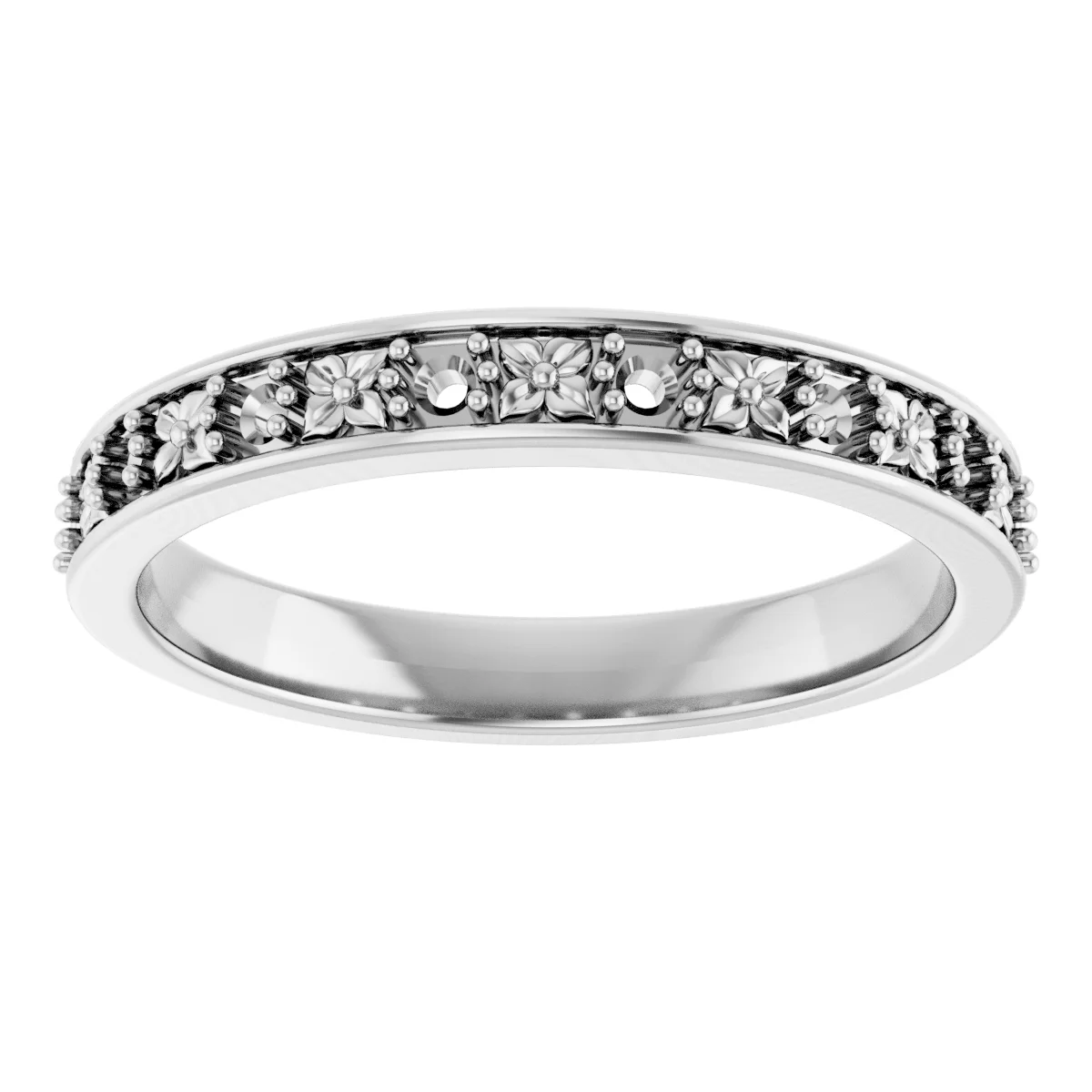 Floral-Inspired Anniversary Band view 3