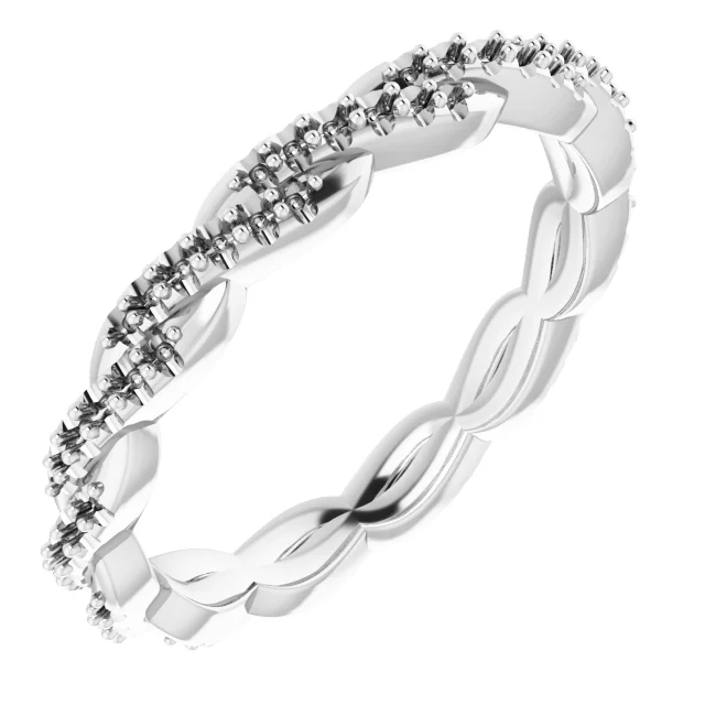 Twisted Eternity Band engagement ring setting