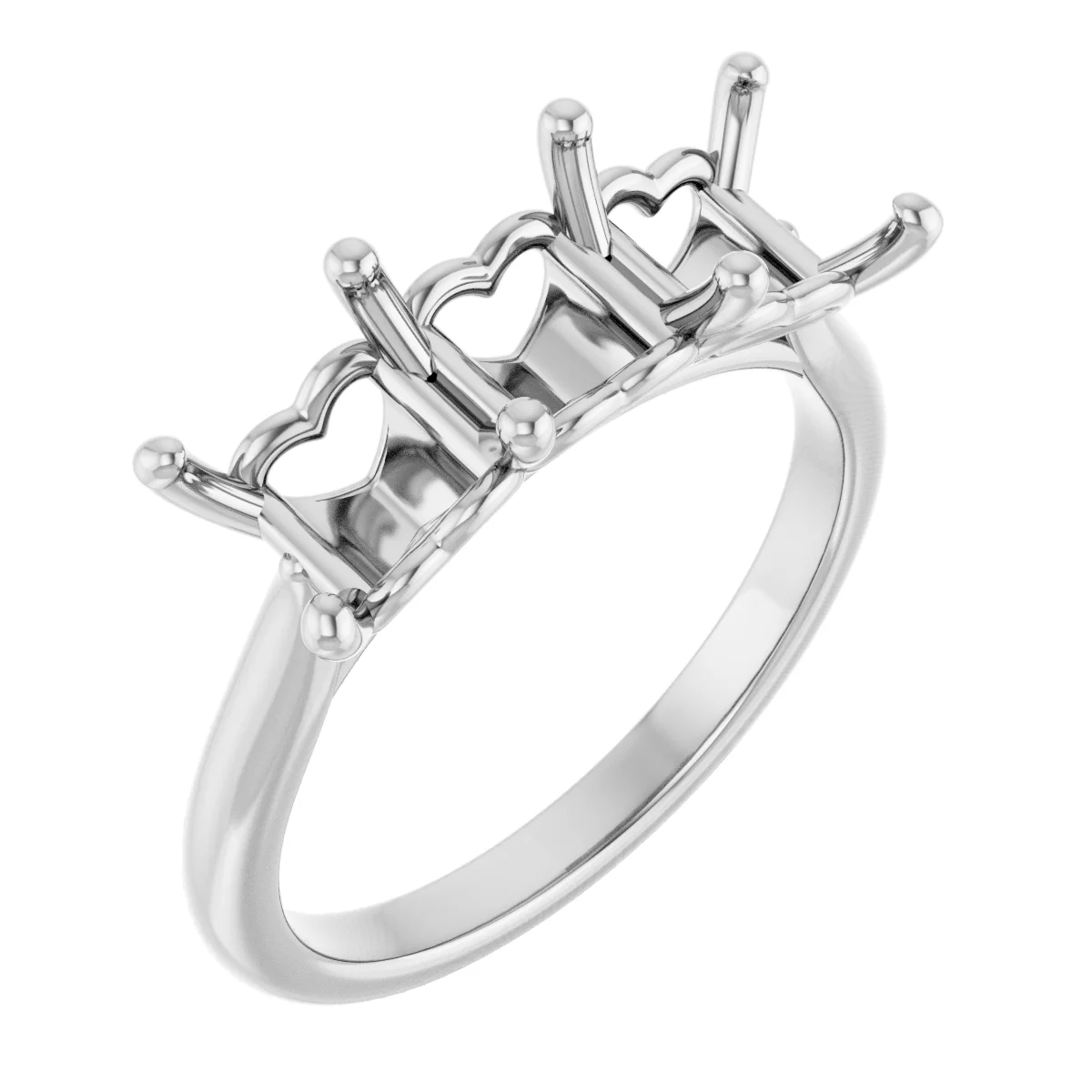 Three Points engagement ring setting