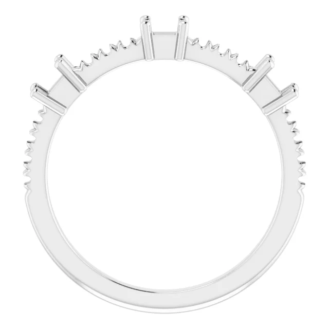 Accented Three-Stone Anniversary Band view 2