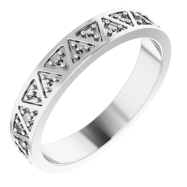 Geometric Anniversary Band engagement ring setting