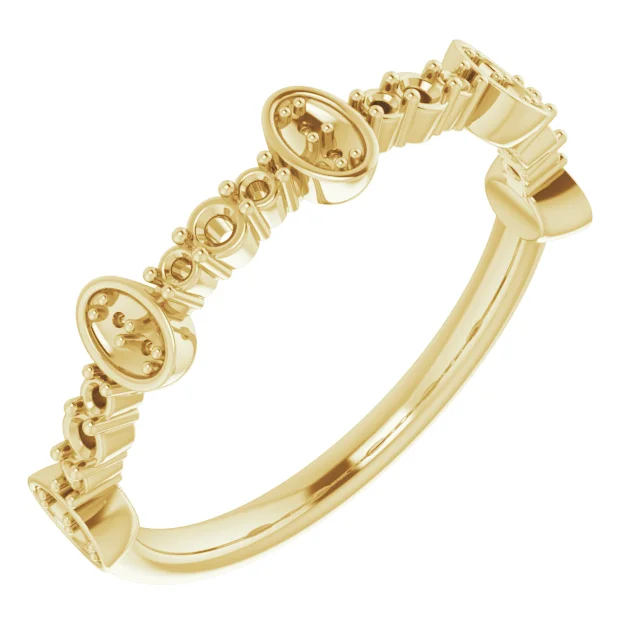 Accented Anniversary Band engagement ring setting
