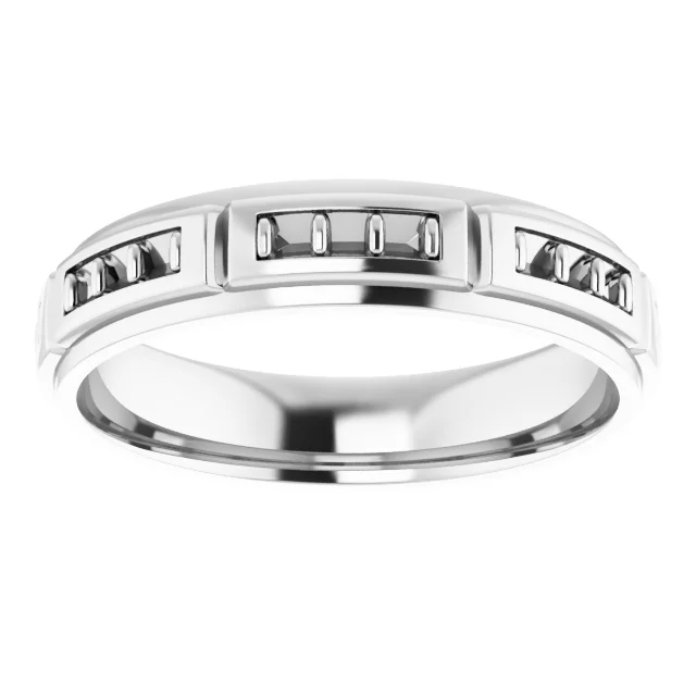 Accented Stepped-Edge Grooved Band view 3