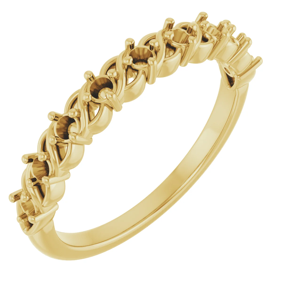 Woven-Design Anniversary Band band in 14K White Gold | Haejin Jewelry Brooklyn