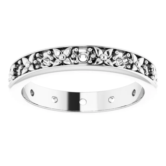 Floral Eternity Band view 3