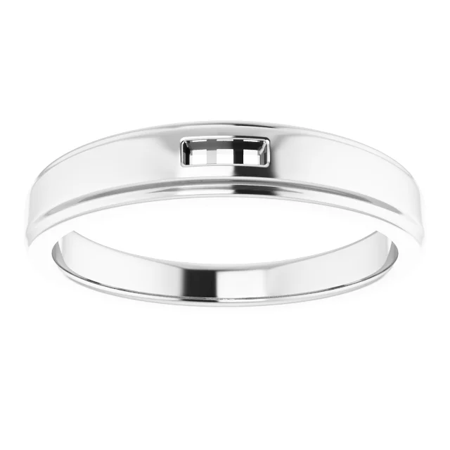Stepped-Edge Three-Stone Tapered Band view 3