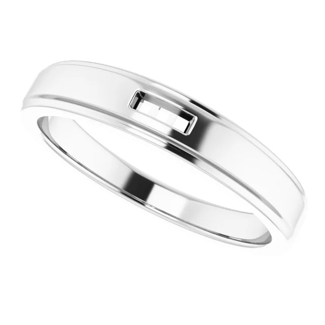 Stepped-Edge Three-Stone Tapered Band view 5