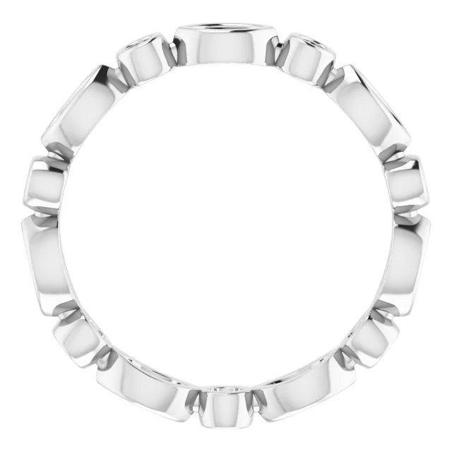 Multi Shape Bezel-Set Eternity Band   view 2