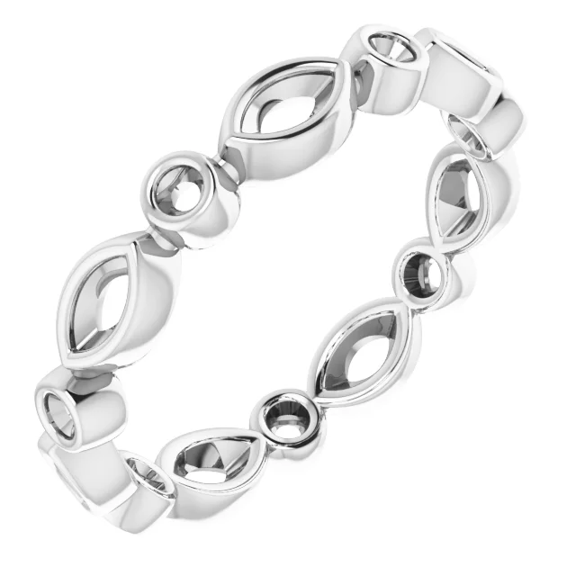 Multi Shape Bezel-Set Eternity Band   engagement ring setting