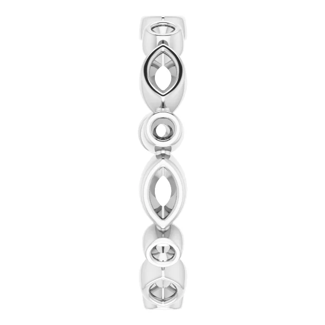 Multi Shape Bezel-Set Eternity Band   view 4