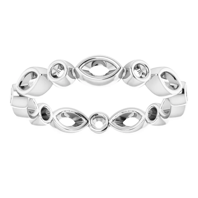 Multi Shape Bezel-Set Eternity Band   view 3
