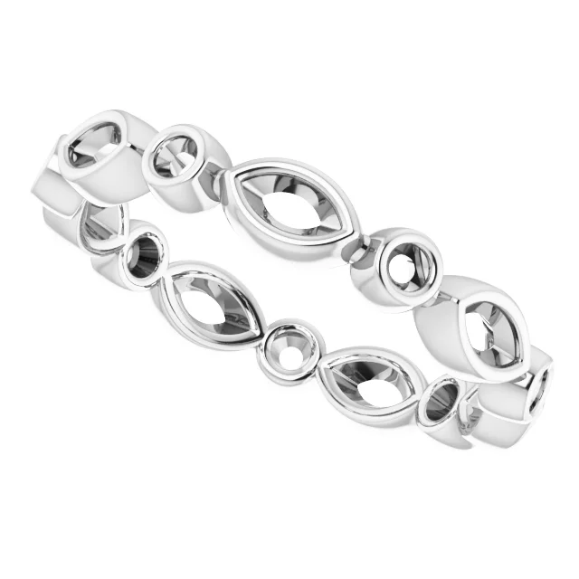 Multi Shape Bezel-Set Eternity Band   view 5