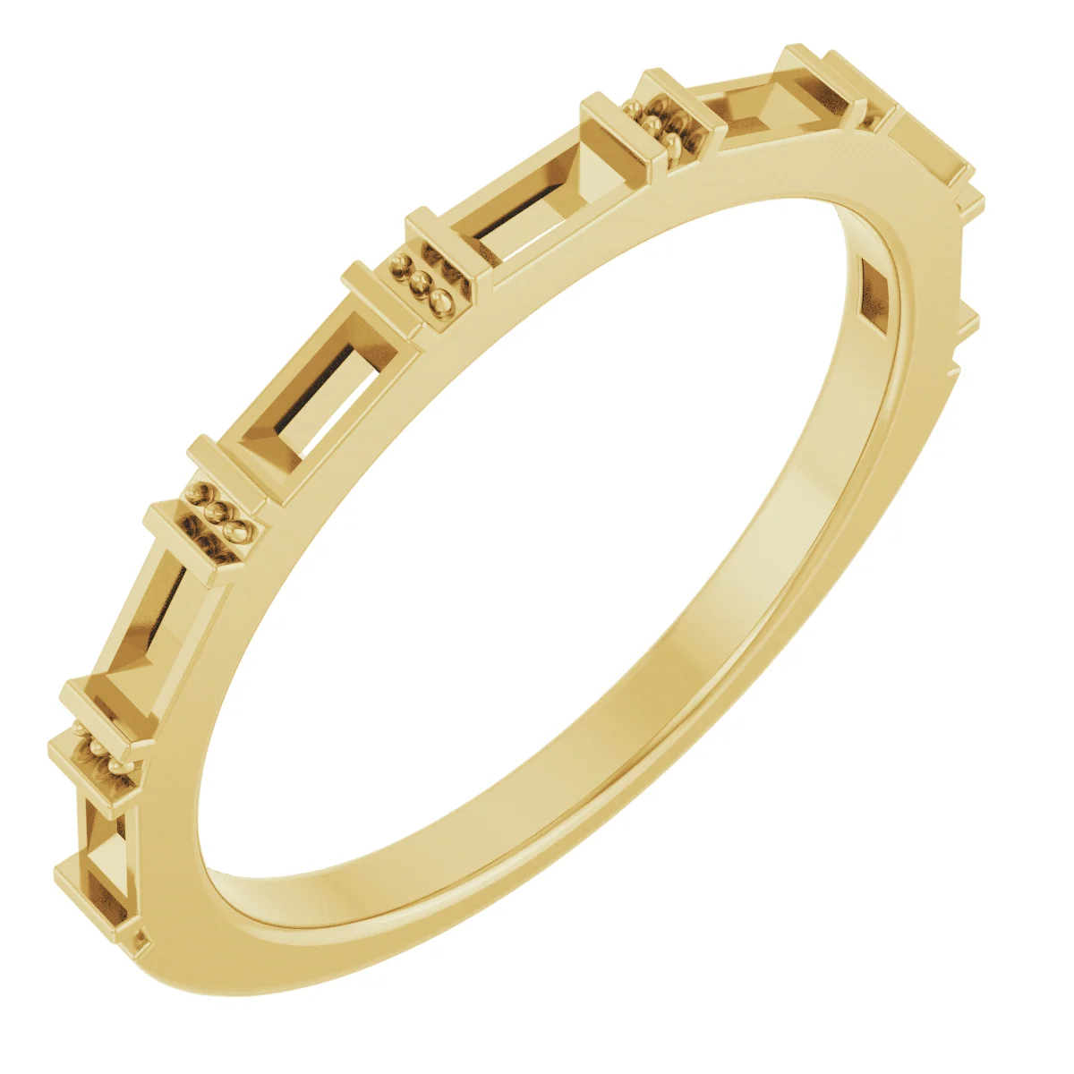 Baguette Anniversary Band  band in 14K White Gold | Haejin Jewelry Brooklyn