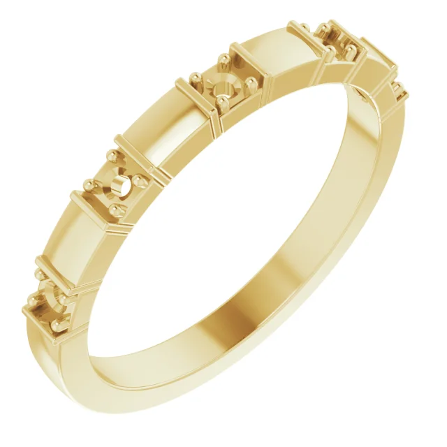 Long Bond band in 14K White Gold | Haejin Jewelry Brooklyn
