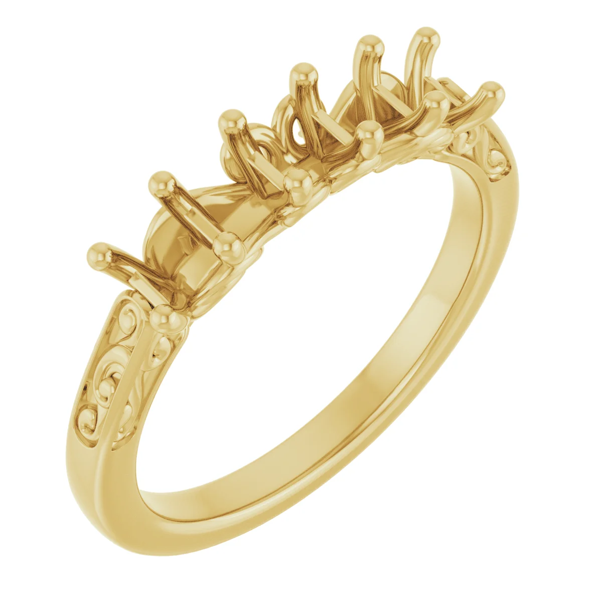 Five-Stone Sculptural Anniversary Band band in 14K White Gold | Haejin Jewelry Brooklyn