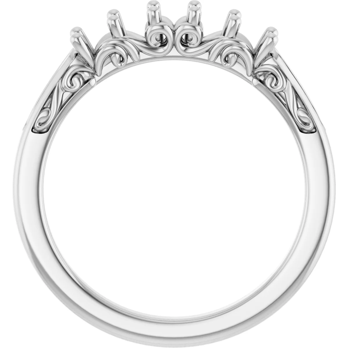 Five-Stone Sculptural Anniversary Band view 2