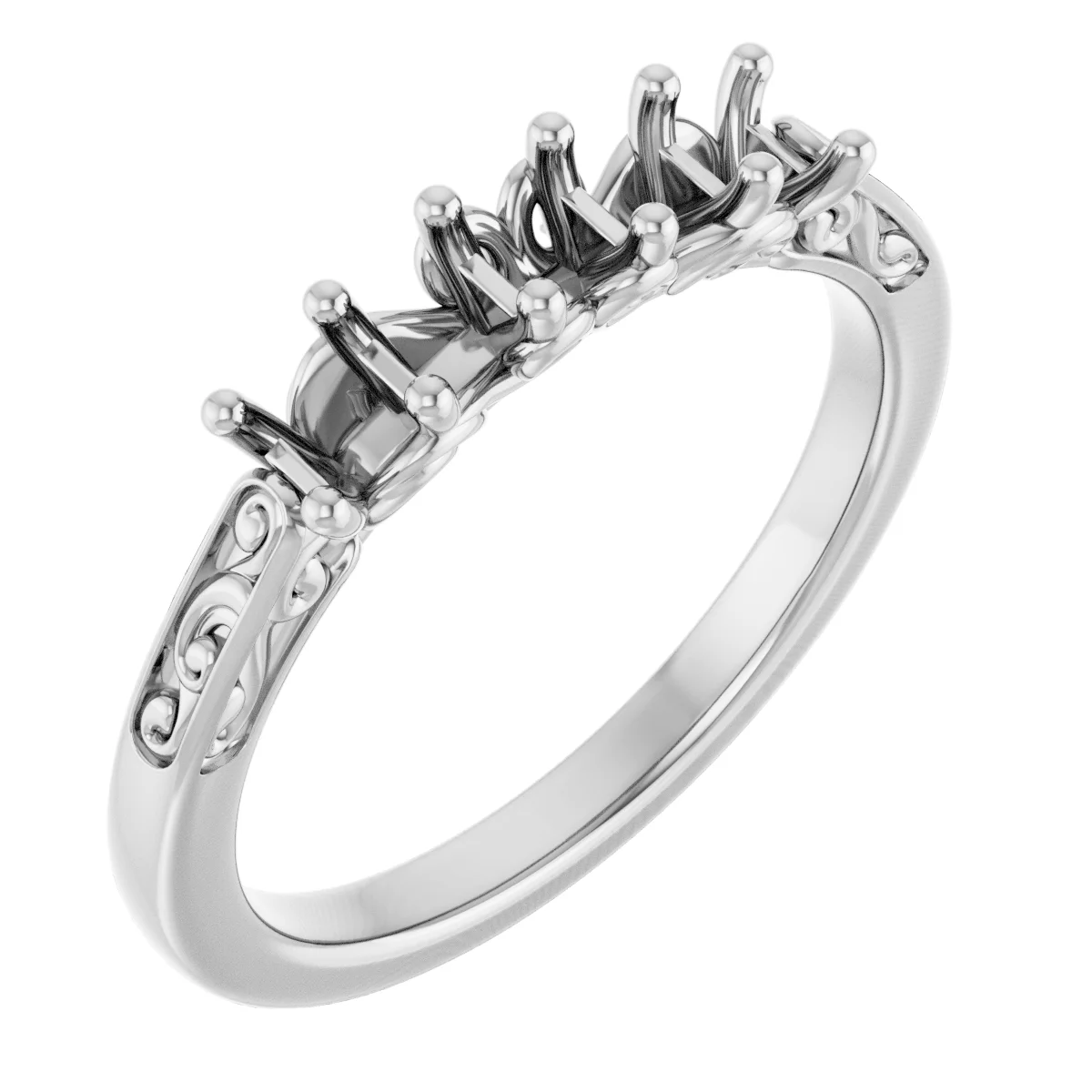 Five-Stone Sculptural Anniversary Band engagement ring setting