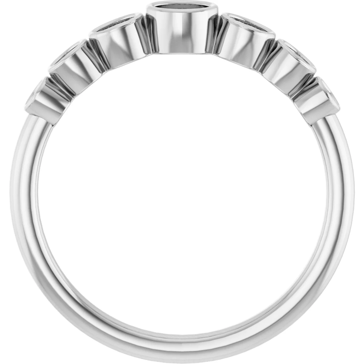 Bezel-Set Anniversary Band view 2