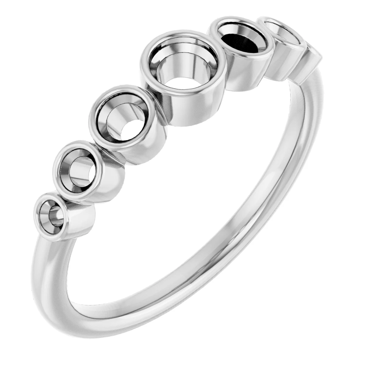 Bezel-Set Anniversary Band engagement ring setting