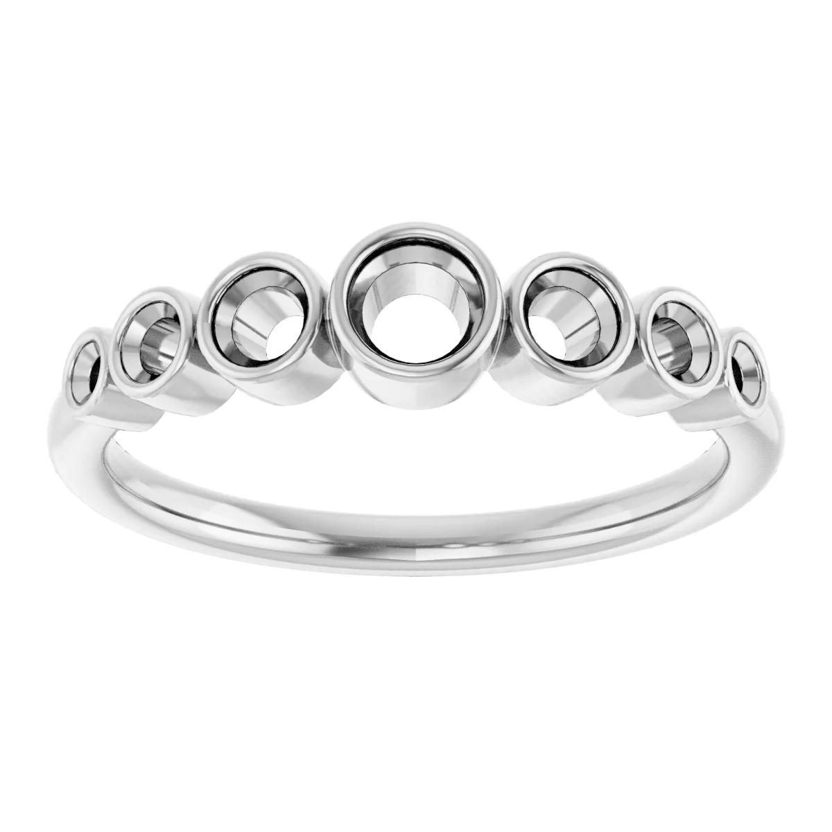 Bezel-Set Anniversary Band view 3