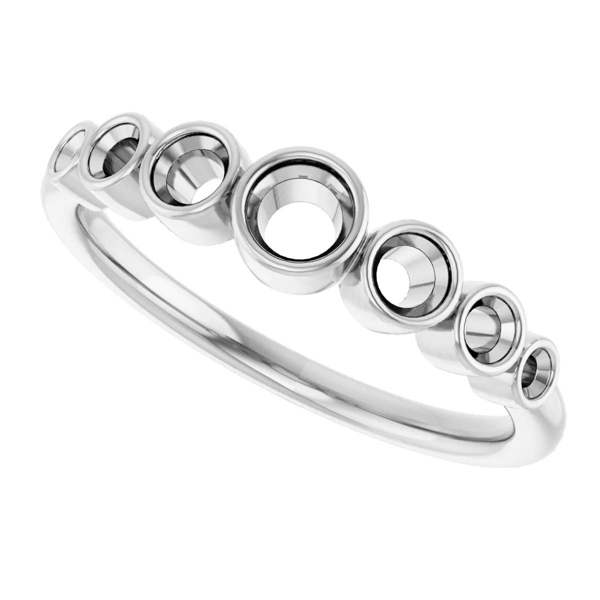 Bezel-Set Anniversary Band view 5
