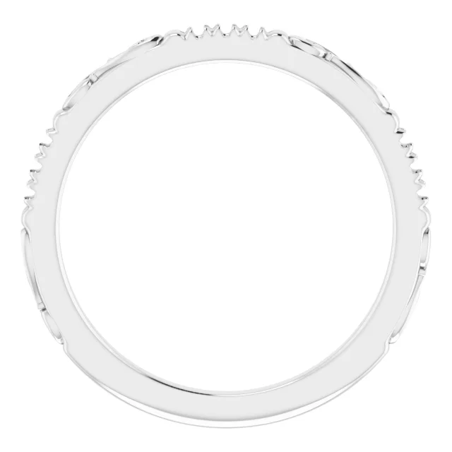 French-Set Sculptural Anniversary Band view 2