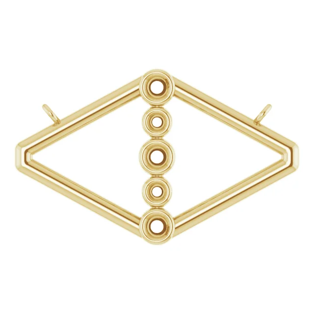 Geometric Necklace or Center engagement ring setting