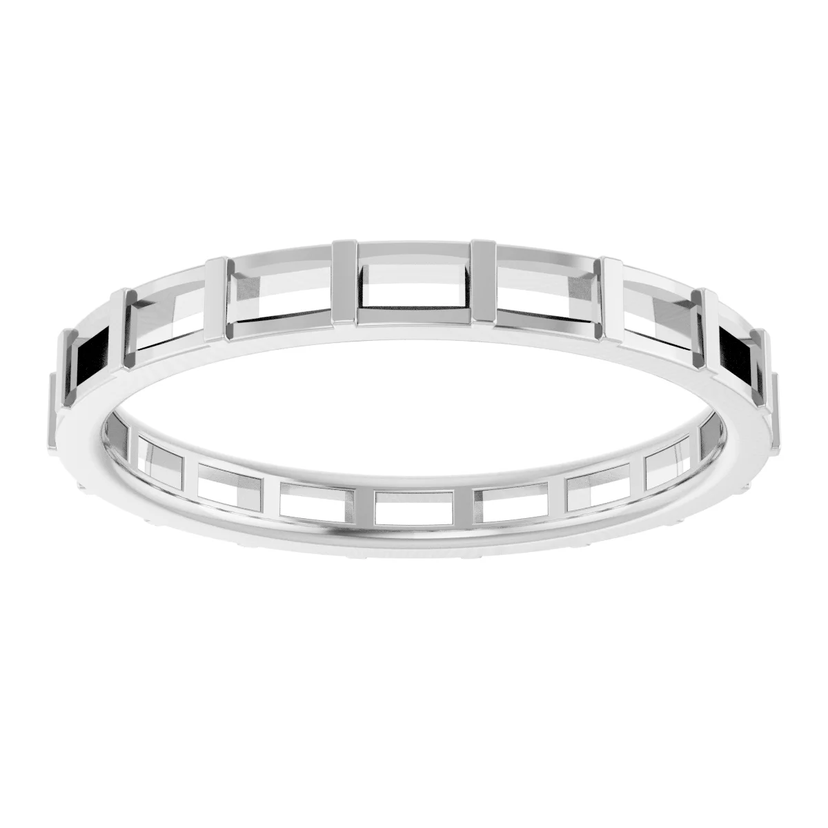 Channel-Set Baguette Eternity Band          view 3