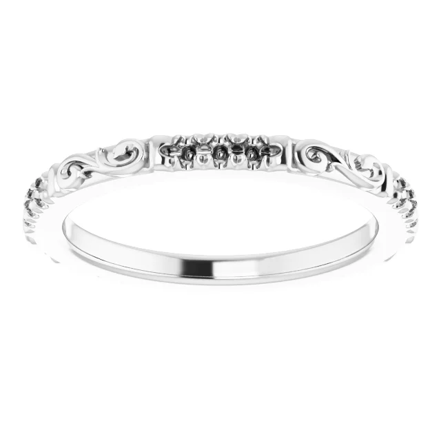 French-Set Sculptural Eternity Band view 3