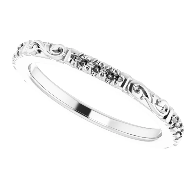 French-Set Sculptural Eternity Band view 5
