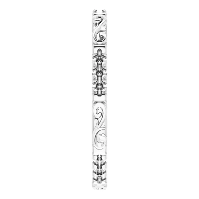 French-Set Sculptural Eternity Band view 4