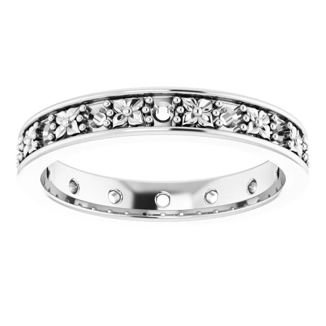 Floral Eternity Band view 3