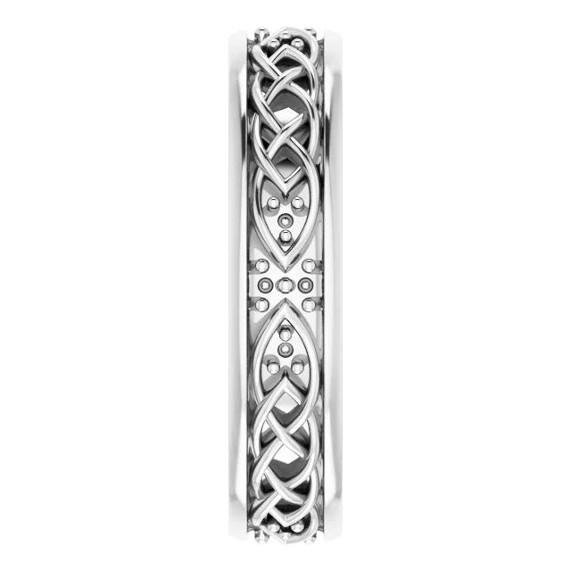 Celtic-Inspired Eternity Band view 4