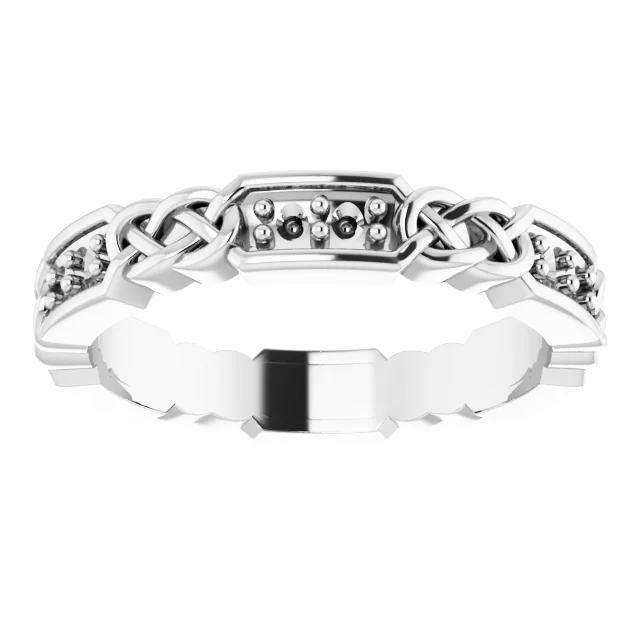 Celtic-Inspired Eternity Band view 3