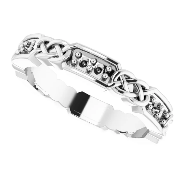 Celtic-Inspired Eternity Band view 5