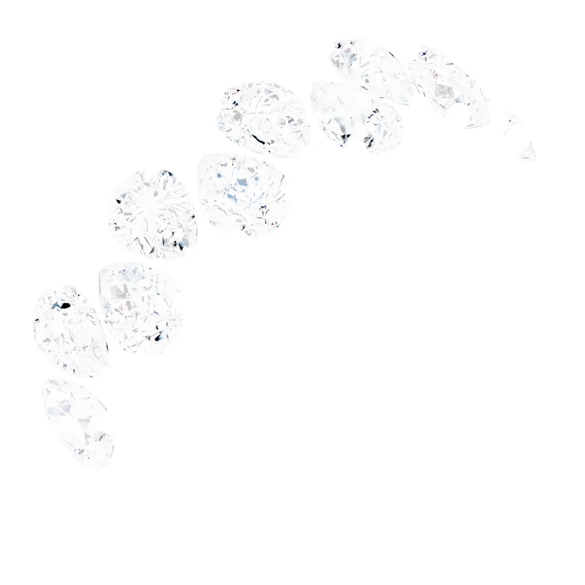Scattered Anniversary Band engagement ring setting