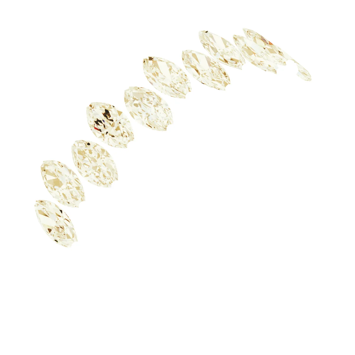 Scattered Anniversary Band band in 14K White Gold | Haejin Jewelry Brooklyn