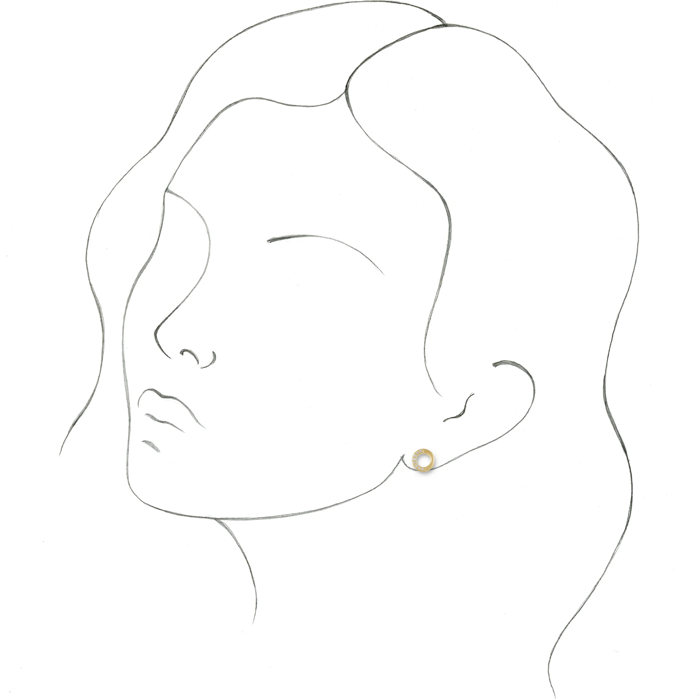 Accented Circle Earrings    view 3