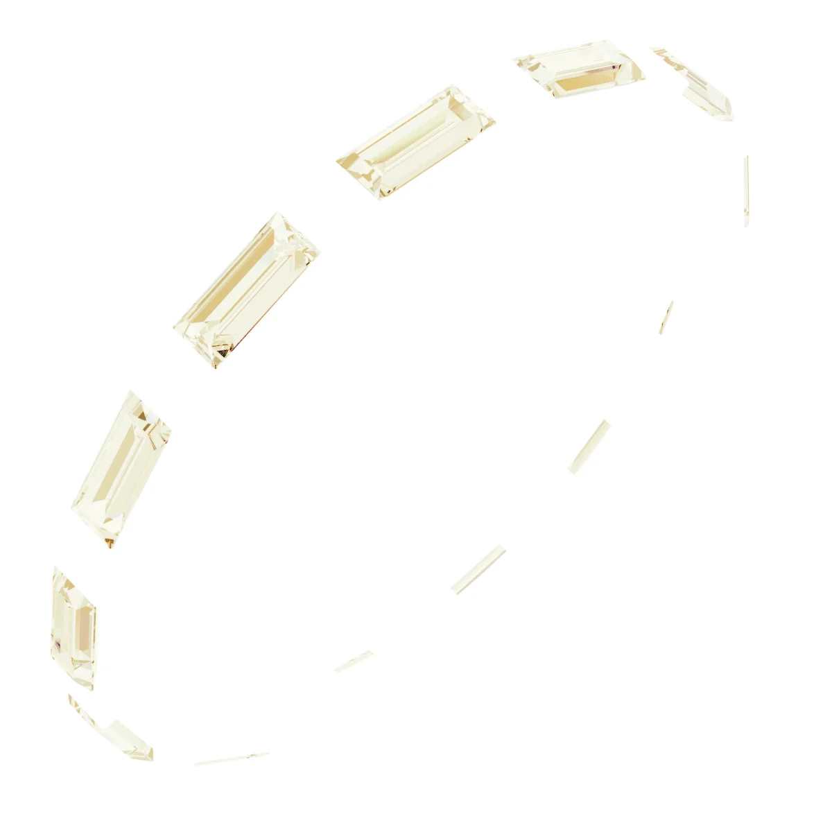Beaded Baguette Eternity Band band in 14K White Gold | Haejin Jewelry Brooklyn