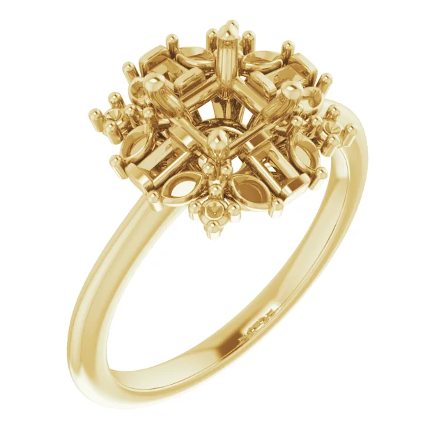 Cluster Earrings engagement ring setting