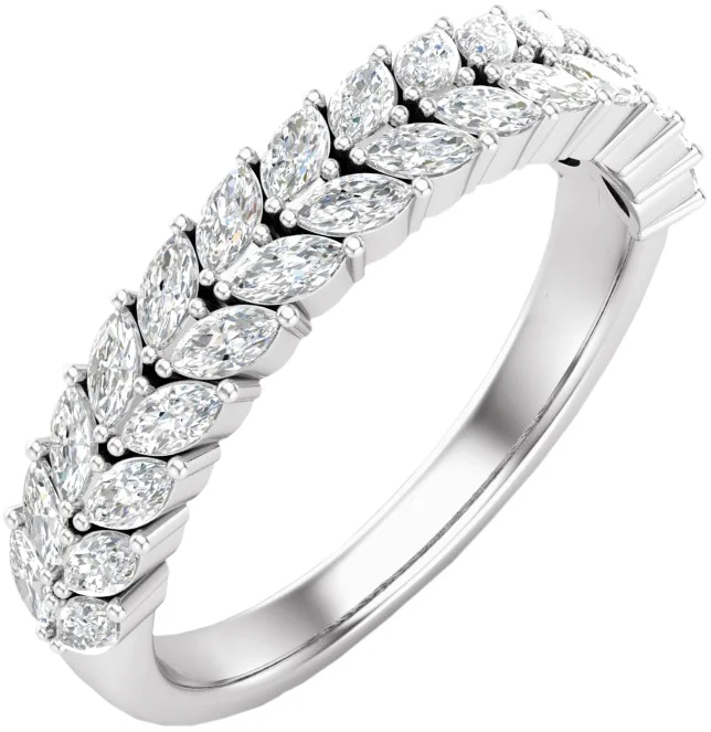 Double Row Anniversary Band engagement ring setting